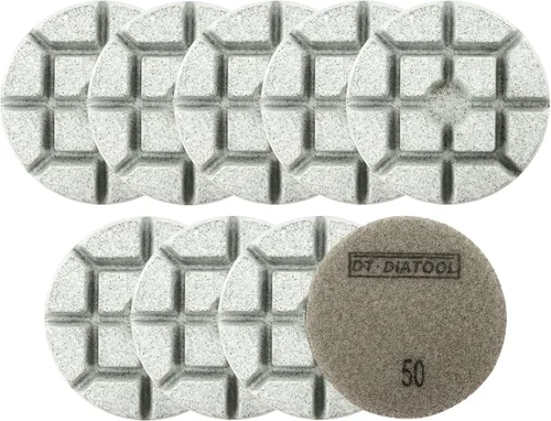 Miniatura 12 de DT-DIATOOL Almohadillas de pulido de diamante para piso, resina de terrazo, diámetro del suelo, grano de 4 pulgadas, 800 unidades, 6