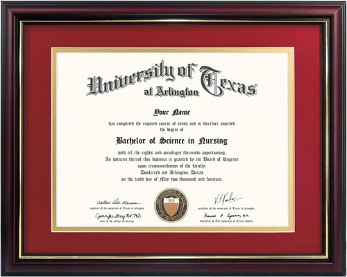 Miniatura 35 de GraduationMall Marco de diploma de certificado de 8.5 x 11, madera maciza y vidrio templado, acabado negro con ribete dorado