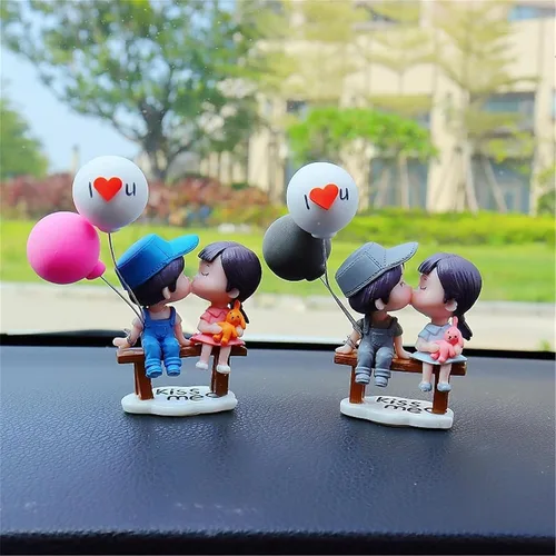 Miniatura 8 de Decoración de globos de muñeca de acción para parejas de caricaturas, decoración de automóvil, lindas parejas de dibujos animados, pareja de dibujos