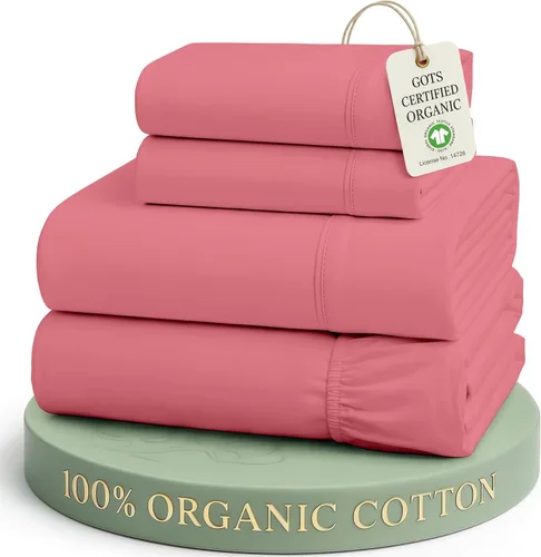 Miniatura 15 de Lane Linen Sábanas de cama tamaño Queen, juego de sábanas 100 % algodón orgánico, sábanas refrescantes suaves tamaño Queen, juego de sábanas Queen