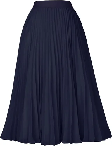 Miniatura 177 de GRACE KARIN - Falda plisada de gasa para mujer, con cintura alta y elástica, vuelo, corte acampanado y longitud por debajo de la rodilla