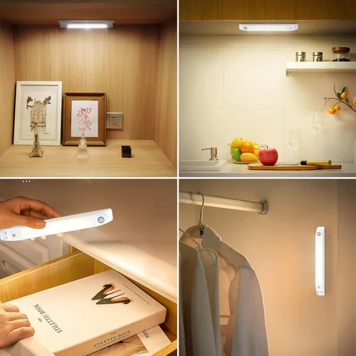 Miniatura 4 de LUXSWAY Luz LED con sensor de movimiento para interiores, luces regulables debajo del gabinete, encendido/apagado manual, barra de iluminación