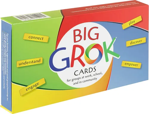 GROK Grandes tarjetas de conversación para grupos grandes – 150 tarjetas de sentimientos y necesidades + 25 juegos de terapia y rompehielos –