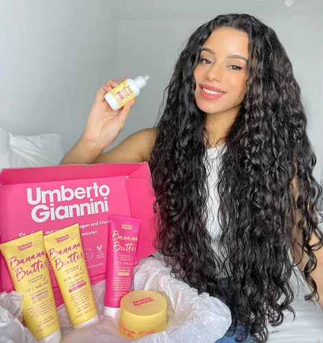 Miniatura 2 de Umberto Giannini Acondicionador nutritivo de mantequilla de plátano, fórmula hidratante vegana y libre de crueldad para cabello seco, texturizado