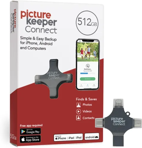 Miniatura 13 de Picture Keeper Connect para iPhone, Android, USB-C, PC y Mac - USB de 128GB para copia de seguridad de fotos, videos, contactos, copia de seguridad