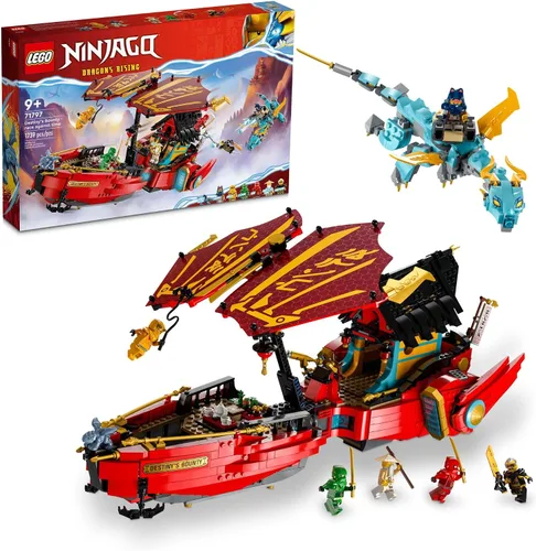 Miniatura 12 de LEGO NINJAGO Destiny’s Bounty – Carrera Contra el Tiempo 71797 - Juego de construcción de juguete con una nave aérea ninja, 2 dragones y 6 Rojo