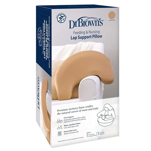 Miniatura 2 de Dr. Brown's Always Ready - Almohada de lactancia beige suave + funda beige suave - Juego de 2 piezas