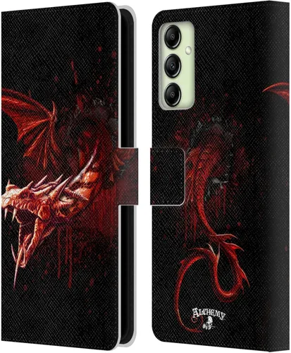 Miniatura 13 de Head Case Designs Officially Licensed Alchemy Gothic Caduceus Rex Dragon Leather Wallet Case Compatible with Samsung Galaxy A14 5G