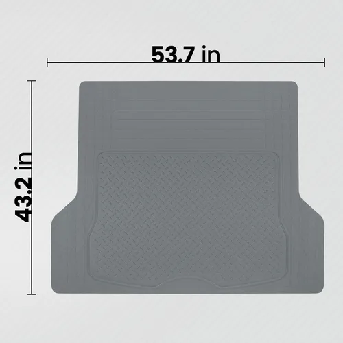 Miniatura 6 de Motor Trend FlexTough™ - Alfombrillas de goma gris para coche de alta resistencia Todo el clima y forro de carga Jumbo para SUV Set completo