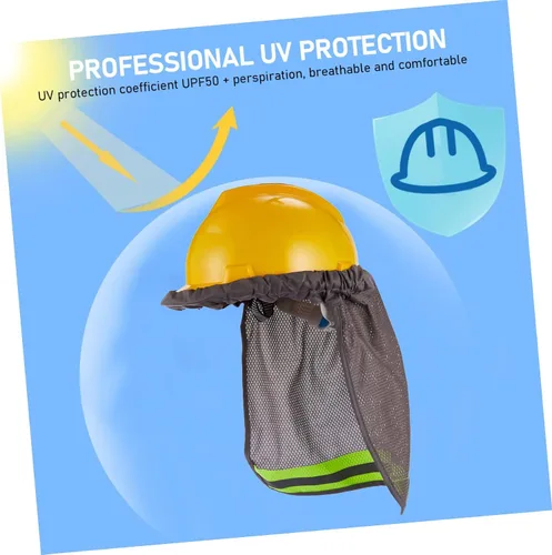 Miniatura 3 de Healifty 3 piezas de sombrero de trabajador para hombre, visera de sol, visera para hombre, visera de casco duro, visera de cuello duro para cascos