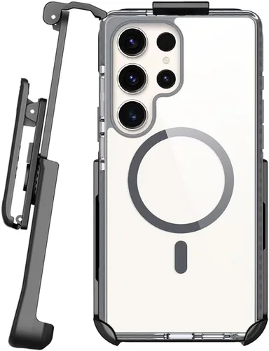 BELTRON Funda para cinturón para Samsung Galaxy S25 Ultra, funda protectora delgada transparente y funda de clip giratorio para cinturón, compatible