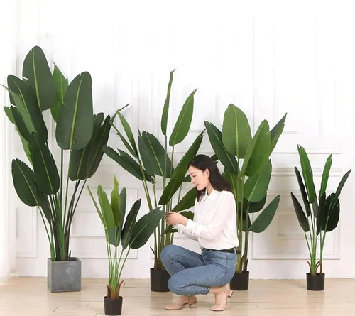 Miniatura 5 de Árboles artificiales para interiores, planta de árbol artificial tropical de 47 pulgadas, plantas de palmera falsas, árbol falso para decoración