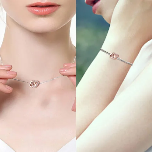 Miniatura 3 de Dije de cielo estrellado natural que se adapta a pulseras de plata de ley 925 con circonitas cúbicas para mujer, pulsera y collar, joyería