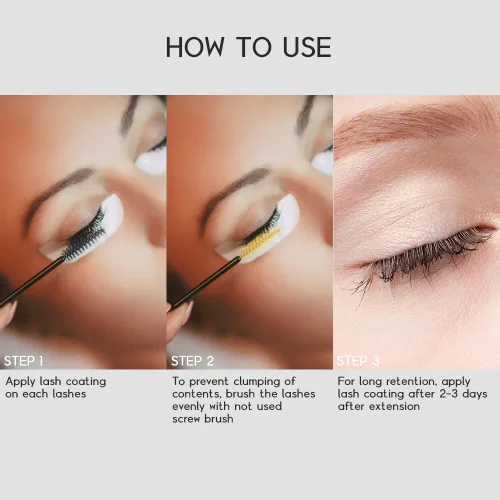 Miniatura 4 de Advanced Lash Coating Black/Protective - Extensiones de pestañas duraderas de 0.2 fl oz/ 0.24 fl oz (negro)