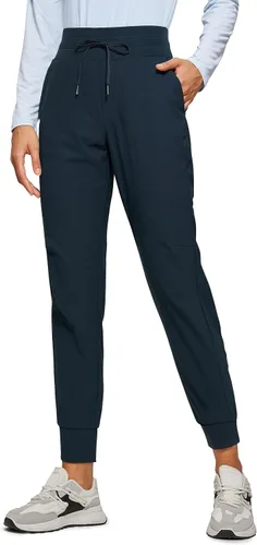 CRZ YOGA Pantalones deportivos de cintura alta con bolsillos para mujer, de 27.5 pulgadas, ligeros, para entrenamiento, viajes, uso casual, al aire