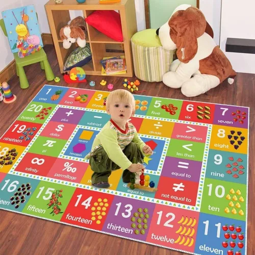 Miniatura 22 de ABC - Alfombra educativa del alfabeto, alfombra de juego de 4 x 6 pies para niños, sala de juegos, tapete antideslizante para niños y niñas Alphabet