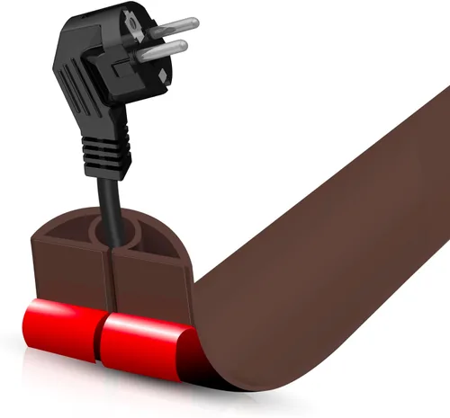 Miniatura 25 de Cubierta autoadhesiva para cables de suelo, gestión de cables de 3.3 pies, protector de tira de extensión para cables, evita tropiezos de cables
