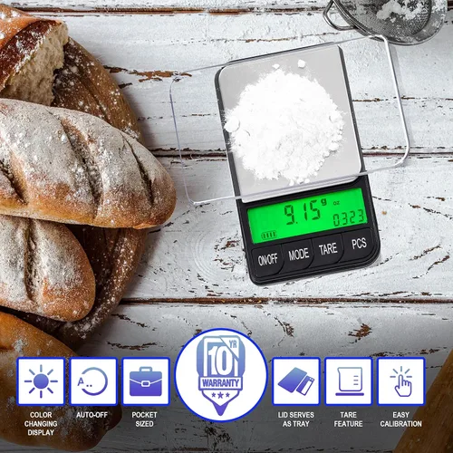 Miniatura 3 de American Weigh Scales Báscula digital de bolsillo serie AC 42.33 oz x 0.00 oz Alta precisión 0.00 oz precisión Mini Gram Escala para cocina