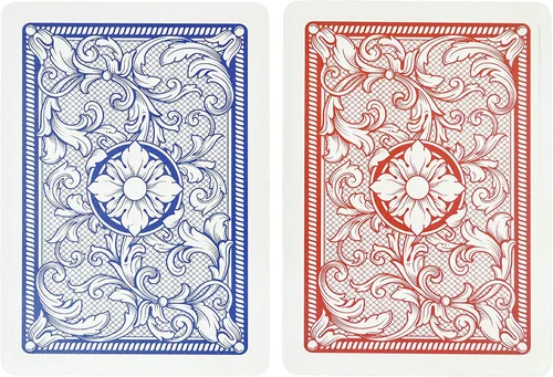 Miniatura 7 de Copag Legacy Design - Juego de cartas 100% de plástico, tamaño de póquer, tamaño jumbo, color rojo y azul, juego de doble baraja Rojo/Azul