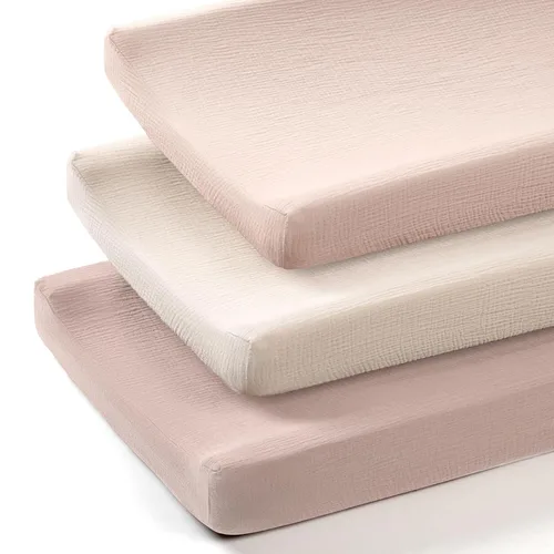 Miniatura 22 de lulumoon Funda para cambiador de pañales de bebé: Funda de almohadilla de muselina para cambiador de pañales - Fundas de cambiador para niñas y niños