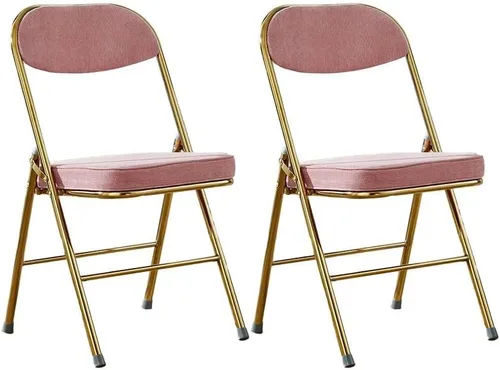 Miniatura 32 de Sillas de comedor modernas, silla auxiliar tapizada para el hogar, con acabado mate, silla de comedor plegable con respaldo abierto, silla sin