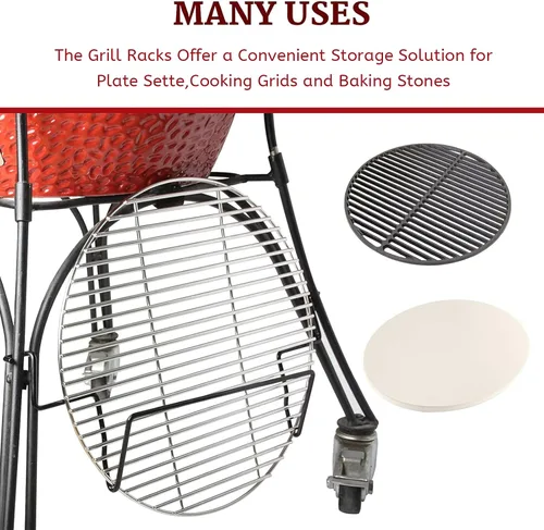 Miniatura 6 de Rejilla para parrilla Kamado Grill Classic Grills de acero con recubrimiento en polvo, accesorio perfecto para almacenar rejilla de parrilla