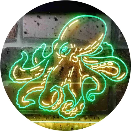 Miniatura 19 de ADVPRO Octopus Ocean Display Room Dual Color LED Neon Sign Azul y Rojo 12 x 8 pulgadas st6s32-i3734-br