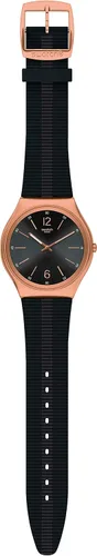 Miniatura 2 de Swatch Correa de goma de cuarzo suizo negro reloj casual 16 modelo SS07G102