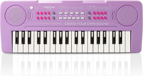 Miniatura 10 de Piano de Teclado para Niños, BIGFUN Piano de 37 Teclas para Niños Pequeños Instrumento de Juguete Educativo Musical Multifunción, Teclado