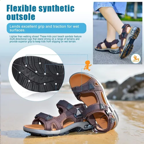 Miniatura 3 de visionreast Sandalias para niños con estampado de camuflaje para niños, sandalias deportivas de moda para exteriores, sandalias atléticas
