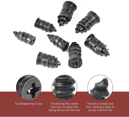 Miniatura 5 de 50 clavos de reparación de neumáticos, tapones de tornillo de goma en espiral autorroscantes, herramienta de reparación rápida de pinchazos