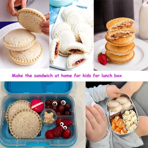 Miniatura 5 de Cortador y sellador de sándwich, para hacer sándwiches sin corteza para niños, fácil para fiambrera escolar y caja de Bento, verde