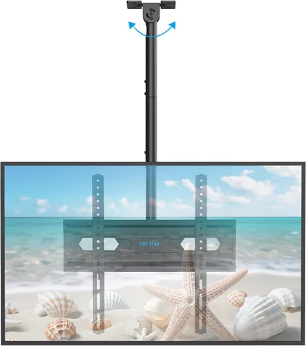 Miniatura 10 de USX STAR Soporte de techo para TV para televisores de 26-65 pulgadas, soporte de techo para TV con movimiento completo giratorio 360°, altura