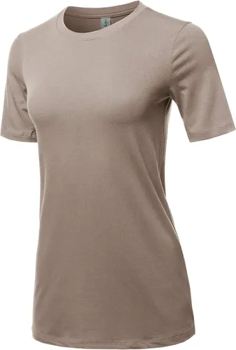 Miniatura 2 de Women's Basic Solid Premium Cotton Short Sleeve Crew Neck T Shirt Tee Tops