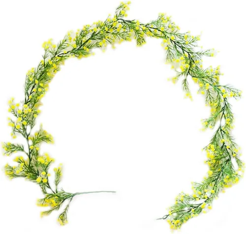 Miniatura 8 de Gypsophila - Guirnalda de flores artificiales de 5.5 pies, flores de imitación de aliento de bebé, vid de tacto real para colgar en el arco de boda