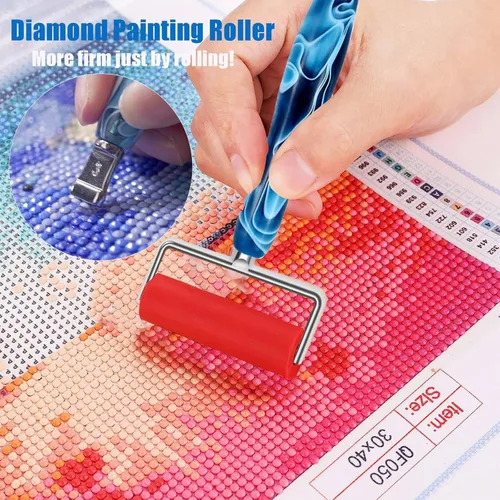 Miniatura 3 de Heyseri Bolígrafo de pintura de diamante, "punta de tornillo, sujeción más ajustada", bolígrafo de arte de diamante con puntas de metal de rosca
