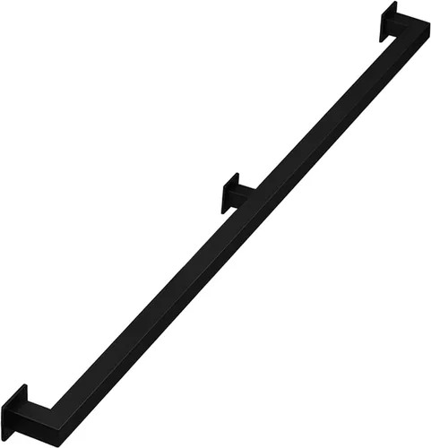 Miniatura 12 de Barandilla de escalera para escaleras interiores, kit de barra de agarre moderno de 4 pies con acabado negro mate, barandillas antideslizantes