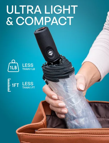 Miniatura 109 de REPEL Windproof Travel Umbrella - Compact & Withstands Winds up to 85MPH , Strongest Premium Auto Folding Umbrella for Rain and Sun - Durable, Light