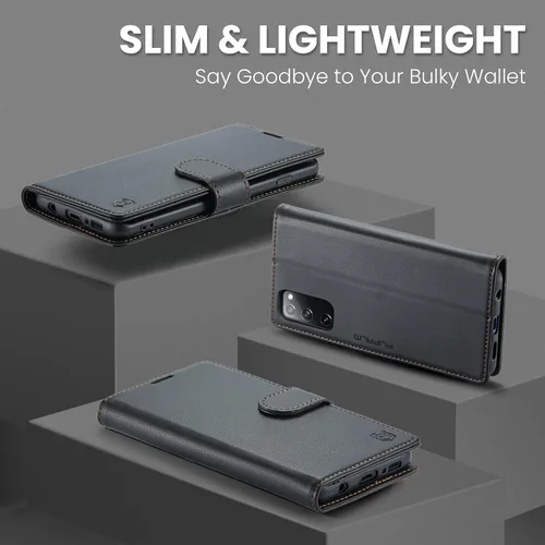 Miniatura 3 de FLIPALM Funda tipo cartera para Samsung Galaxy S20 FE 5G, bloqueo RFID, tarjetero de crédito, de piel sintética, función atril, funda protectora a