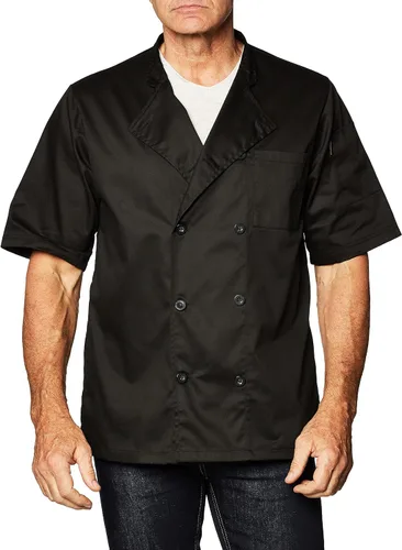 Miniatura 3 de Chef Code Abrigo de chef clásico unisex de manga corta para hombre