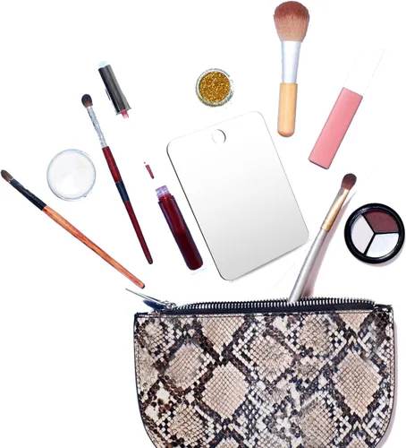 Miniatura 6 de Espejo de ducha para afeitar, acrílico, pequeño, para viajes, maquillaje, baño, para colgar en la pared, espejo de plástico para mujeres y hombres