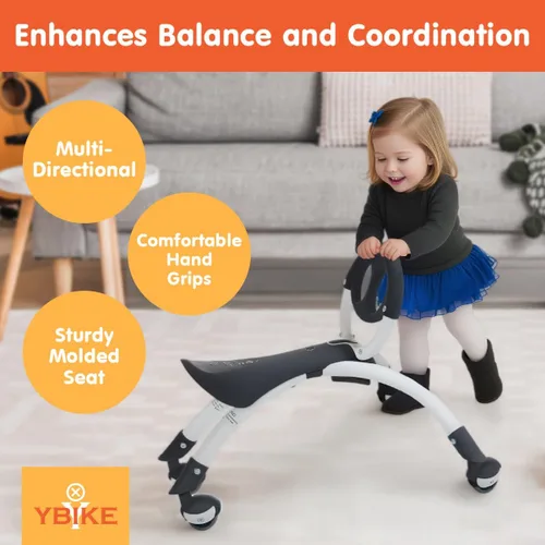 Miniatura 6 de YBIKE Pewi Bicicleta de Equilibrio para Niños Pequeños - Juguetes de Montar para Niños, Carro de Empuje para Bebé, Andador para Niños Pequeños de 9