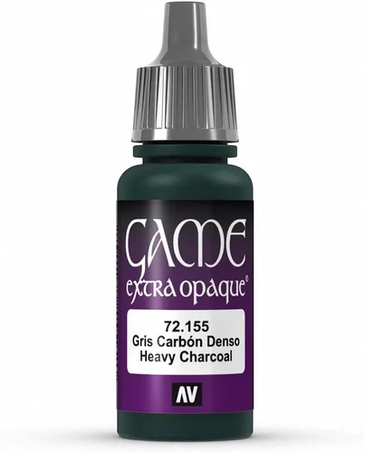 Vallejo Game Color - Pintura X-opaca de carbón pesado, 0.6 fl oz