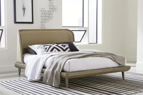 Miniatura 15 de Modus Furniture Cama de madera maciza, California King, Kentfield - roble negro a la deriva