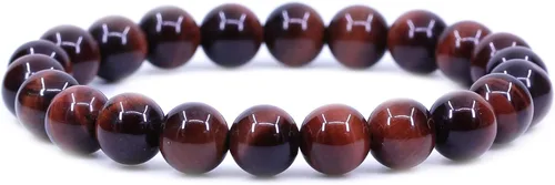 Miniatura 38 de Amandastone Pulsera elástica de cuentas redondas de 0.315 in con piedras preciosas naturales de 7 pulgadas