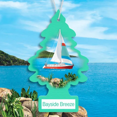 Miniatura 3 de Little Trees - Ambientador de árbol colgante que proporciona un aroma de larga duración para tu hogar o tu auto. Aroma Bayside Breeze, 24