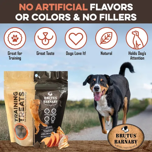 Miniatura 5 de BRUTUS & BARNABY Golosinas de entrenamiento para perros, batata y pollo, golosinas bajas en calorías saludables y totalmente naturales, ideales