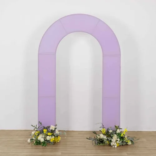 Miniatura 18 de Efavormart - Funda de arco abierto de elastano beige de 7 pies, doble cara, ajuste cómodo, en forma de U, para bodas escandalosas y decoración