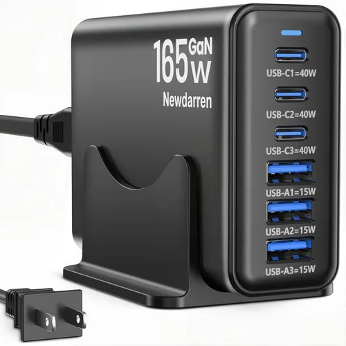 Miniatura 9 de Cargador iPhone 17 USB C Bloque de Carga Rápida, 3 Puertos Tipo C Cada uno 40W Cargador para iPhone 17 16 15 Pro Max Plus, Galaxy S25 S24 S23, iPad