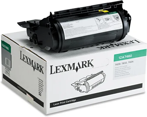 Lexmark 12A7460 Tóner, rendimiento de 5000 páginas, negro